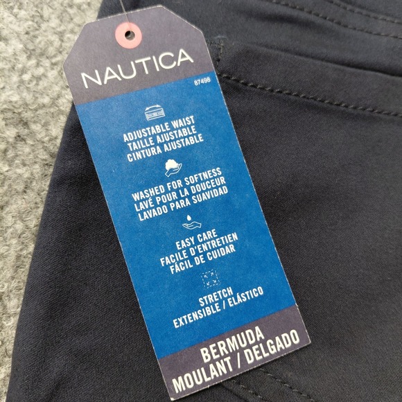 Nautica Navy Blue Girls School Uniform Shorts Size 7 Bermuda Skinny Adjustable - Picture 11 of 13